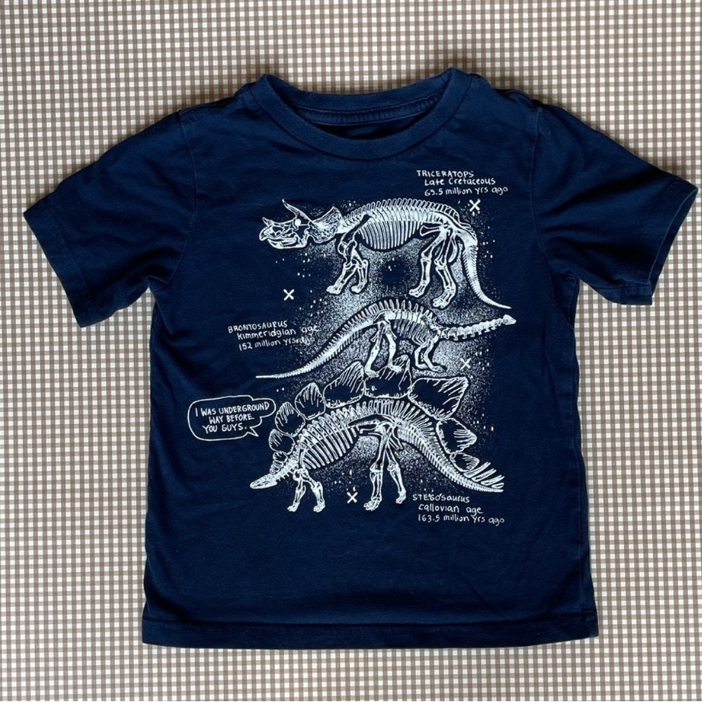Dinosaur Skeleton graphic T-shirt. Size 4T‎